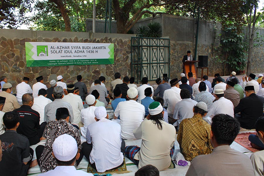 Solat Idul Adha dan Potong Hewan Kurban di Sekolah Al-Azhar Syifa Budi Jakarta