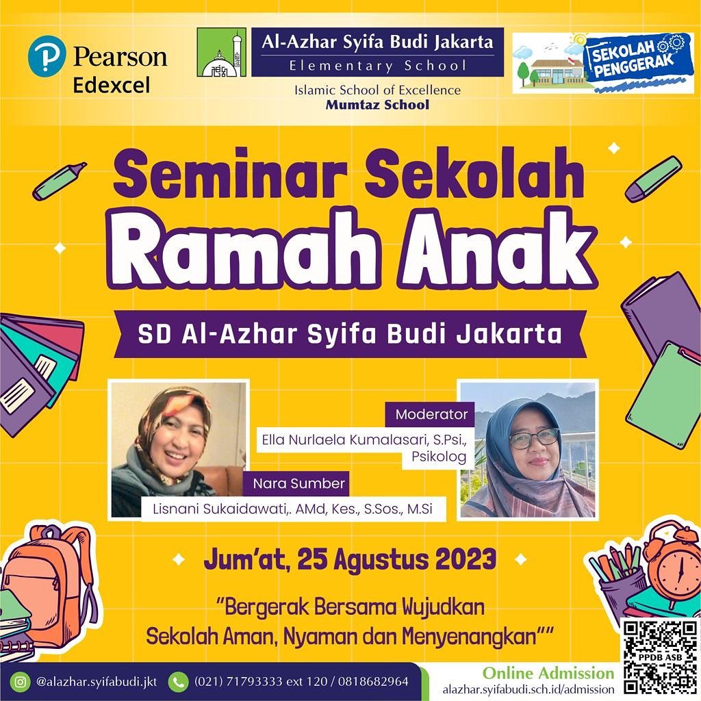 Seminar Sekolah Ramah Anak | SD Al-Azhar Syifa Budi Jakarta