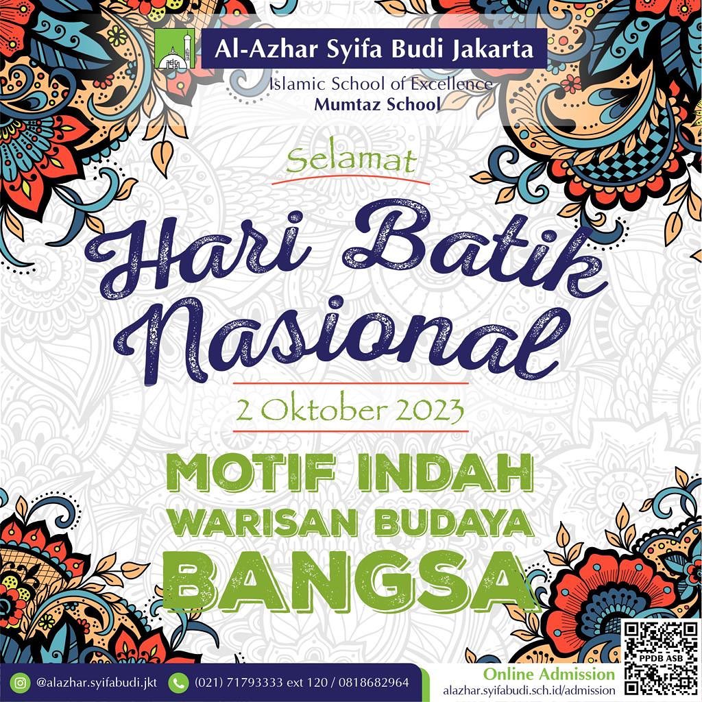 Peringatan Hari Batik Nasional di SD Al-Azhar Syifa Budi Jakarta: Motif Indah Warisan Budaya Bangsa